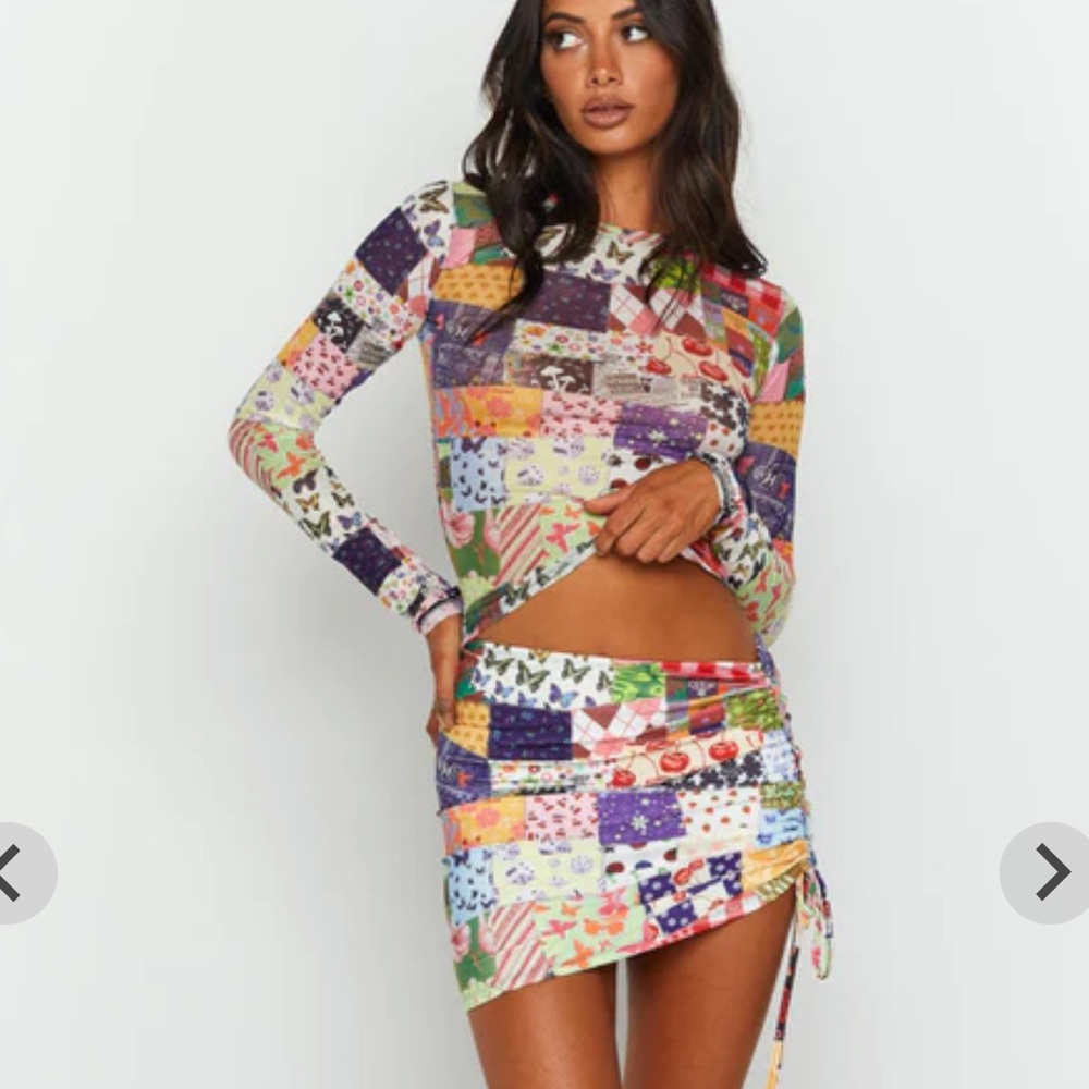 OMighty OG Patchwork Y2K style festival mini skirt New